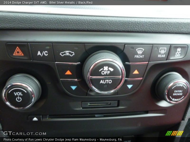 Billet Silver Metallic / Black/Red 2014 Dodge Charger SXT AWD