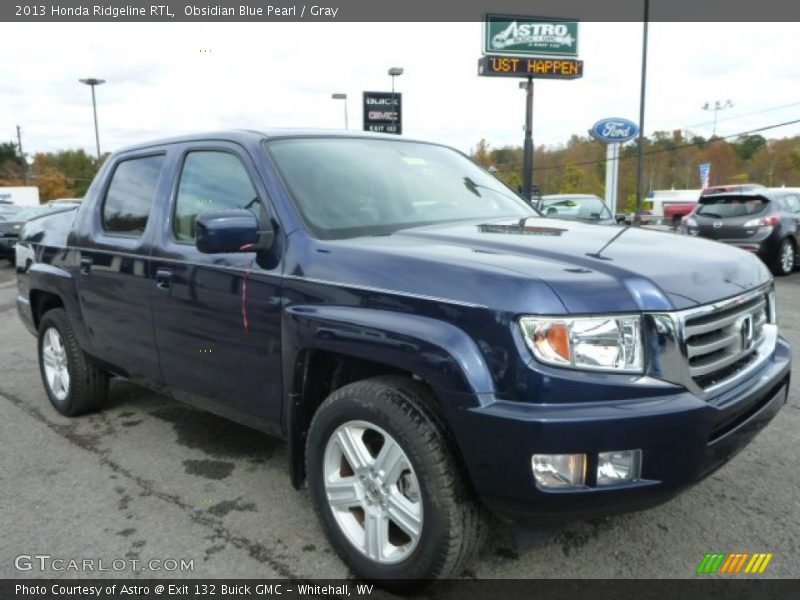 Obsidian Blue Pearl / Gray 2013 Honda Ridgeline RTL
