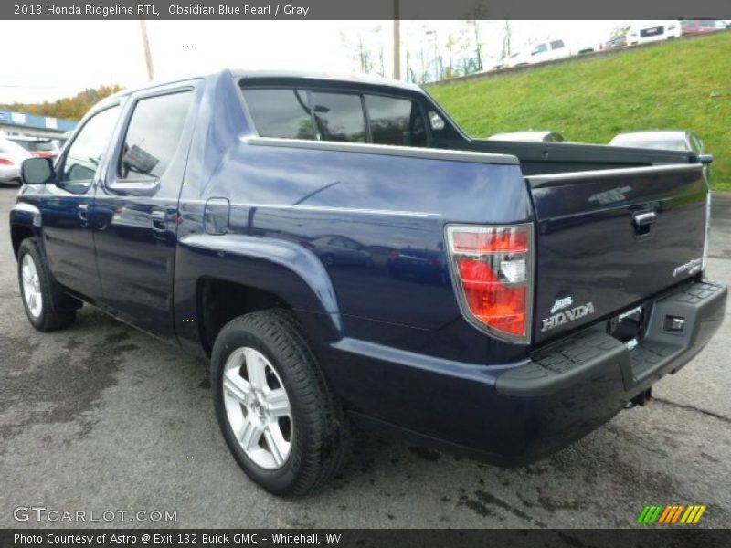 Obsidian Blue Pearl / Gray 2013 Honda Ridgeline RTL