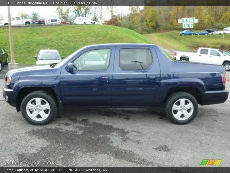 Obsidian Blue Pearl / Gray 2013 Honda Ridgeline RTL