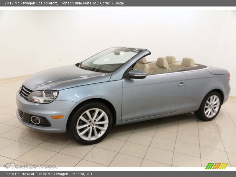 Horizon Blue Metallic / Cornsilk Beige 2012 Volkswagen Eos Komfort