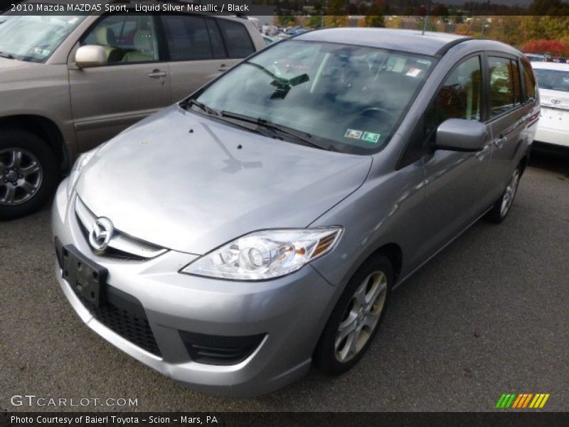 Liquid Silver Metallic / Black 2010 Mazda MAZDA5 Sport