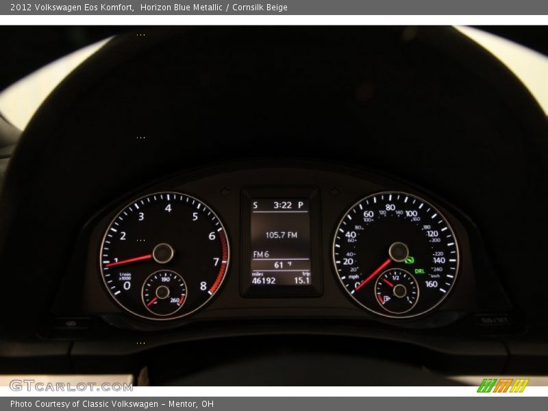 Horizon Blue Metallic / Cornsilk Beige 2012 Volkswagen Eos Komfort