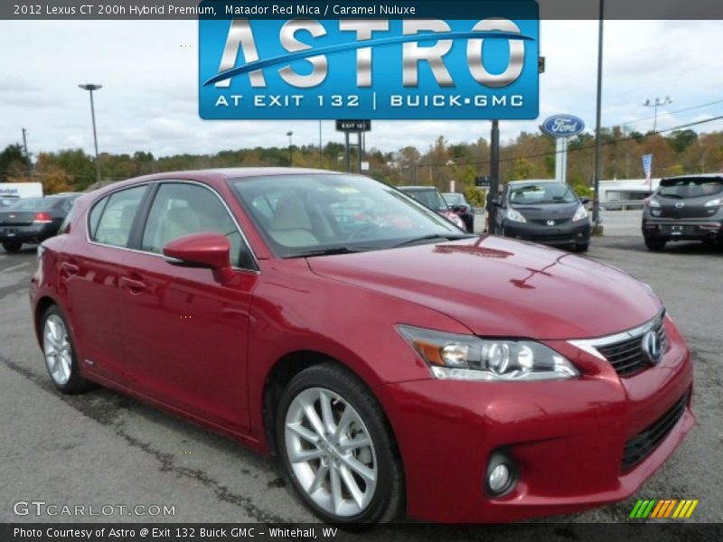 Matador Red Mica / Caramel Nuluxe 2012 Lexus CT 200h Hybrid Premium