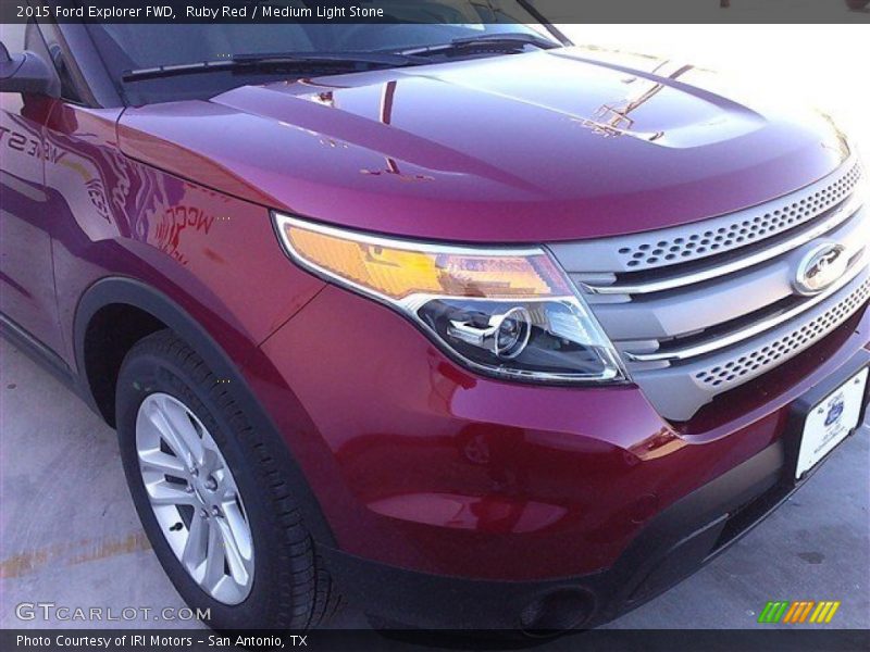 Ruby Red / Medium Light Stone 2015 Ford Explorer FWD