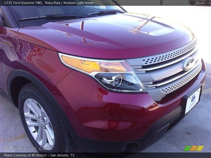 Ruby Red / Medium Light Stone 2015 Ford Explorer FWD