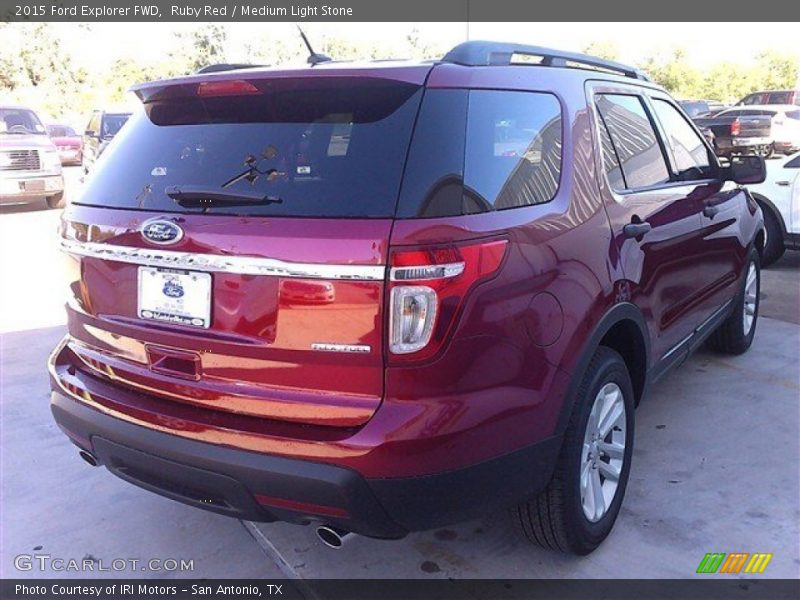 Ruby Red / Medium Light Stone 2015 Ford Explorer FWD