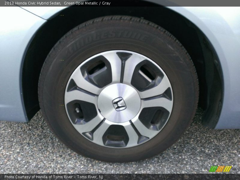 Green Opal Metallic / Gray 2013 Honda Civic Hybrid Sedan