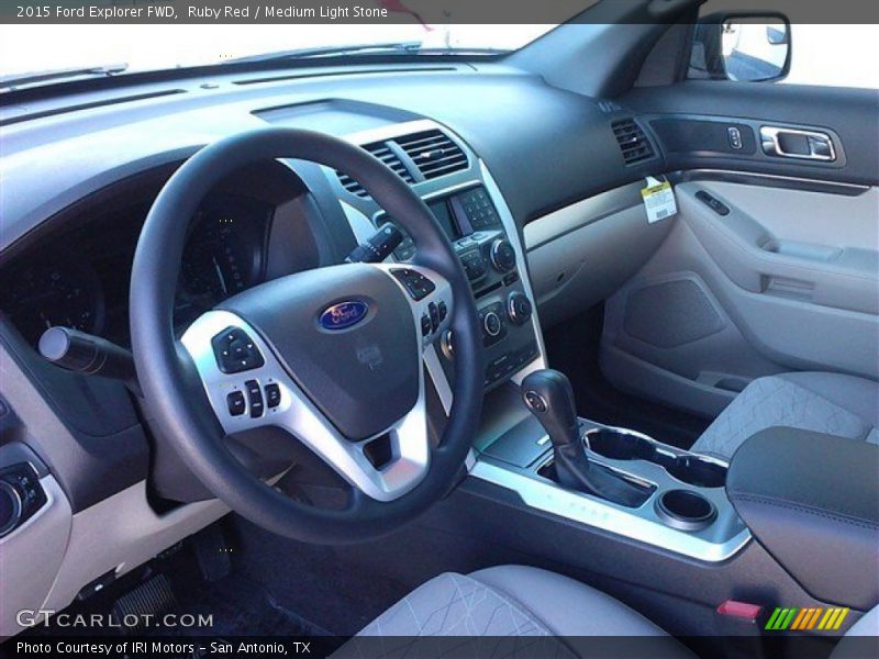 Ruby Red / Medium Light Stone 2015 Ford Explorer FWD