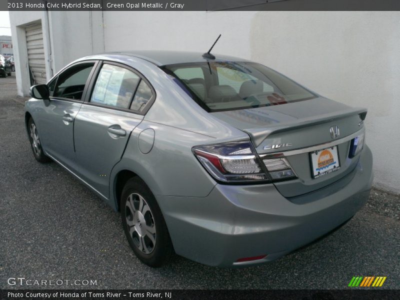 Green Opal Metallic / Gray 2013 Honda Civic Hybrid Sedan