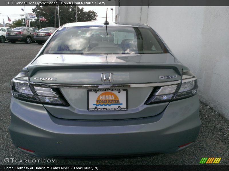 Green Opal Metallic / Gray 2013 Honda Civic Hybrid Sedan