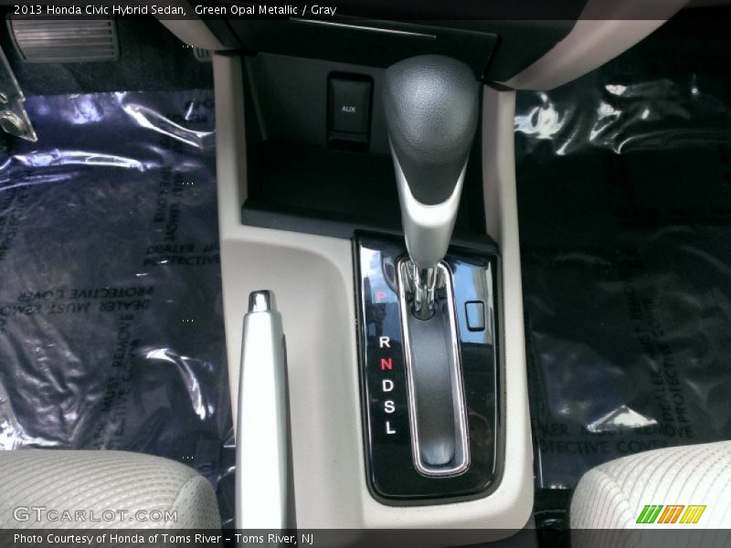 Green Opal Metallic / Gray 2013 Honda Civic Hybrid Sedan