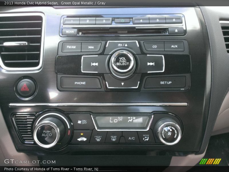 Green Opal Metallic / Gray 2013 Honda Civic Hybrid Sedan