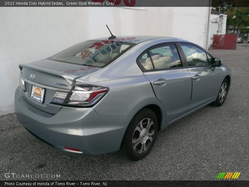 Green Opal Metallic / Gray 2013 Honda Civic Hybrid Sedan