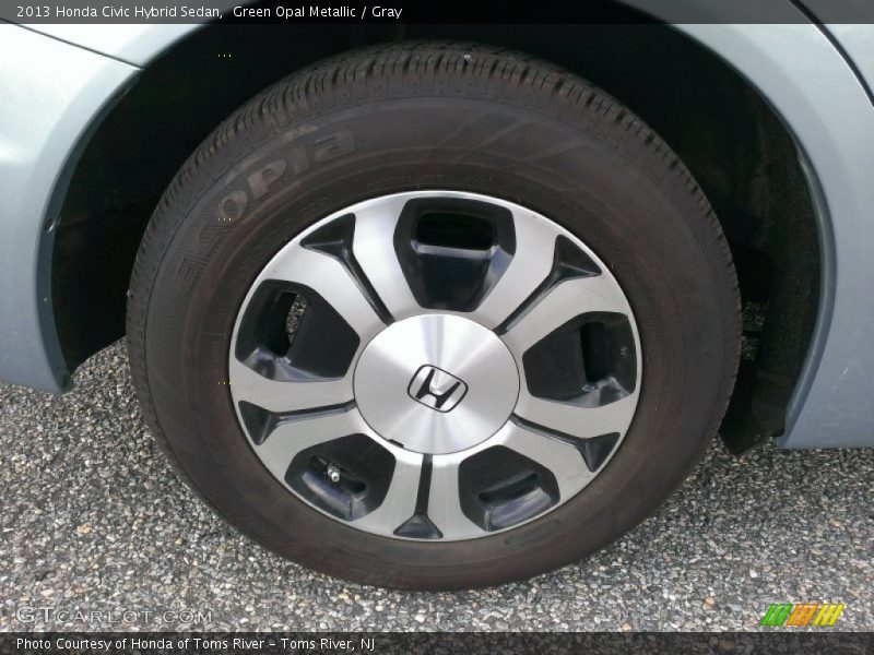 Green Opal Metallic / Gray 2013 Honda Civic Hybrid Sedan