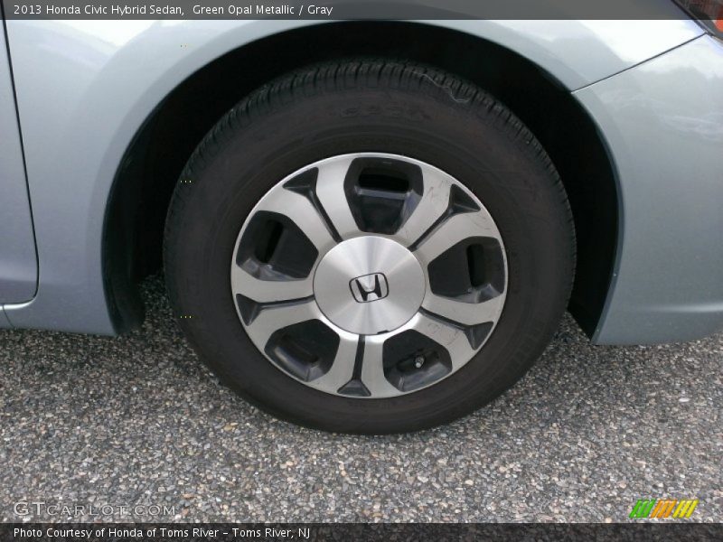 Green Opal Metallic / Gray 2013 Honda Civic Hybrid Sedan