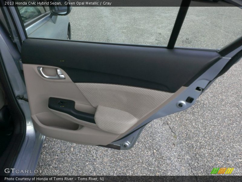 Green Opal Metallic / Gray 2013 Honda Civic Hybrid Sedan
