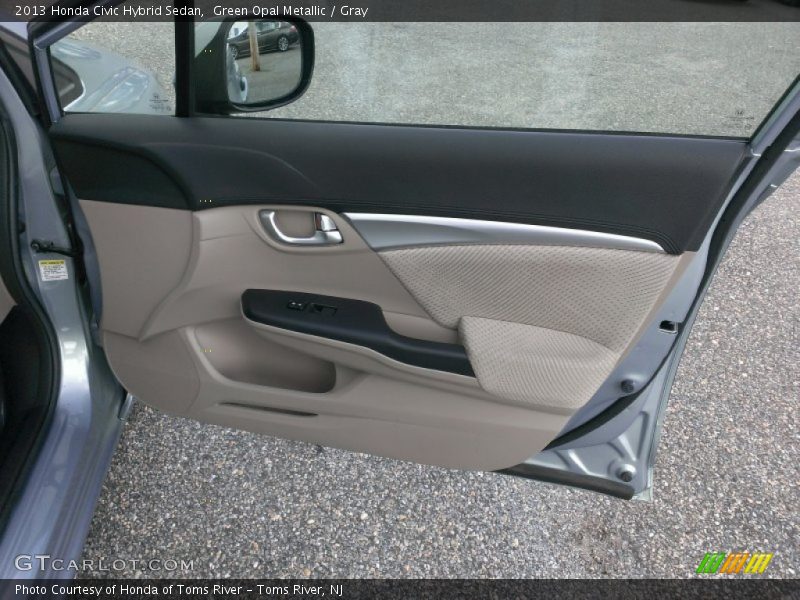 Green Opal Metallic / Gray 2013 Honda Civic Hybrid Sedan