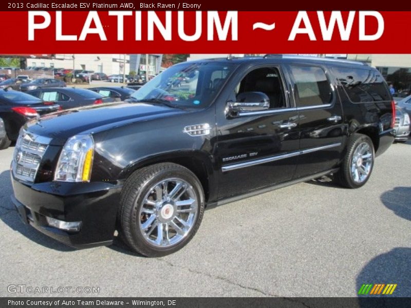 Black Raven / Ebony 2013 Cadillac Escalade ESV Platinum AWD