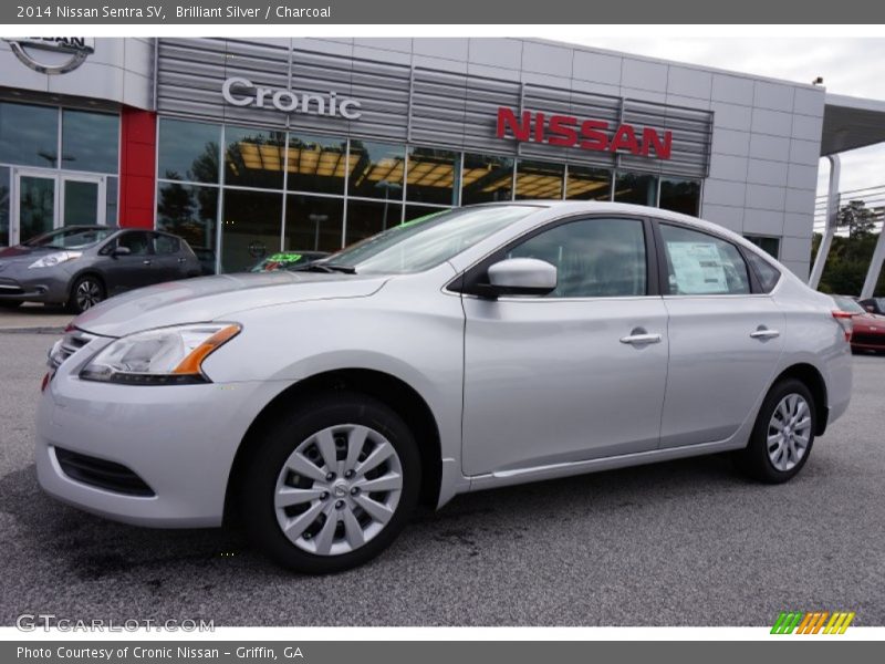 Brilliant Silver / Charcoal 2014 Nissan Sentra SV