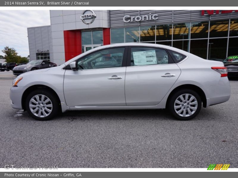 Brilliant Silver / Charcoal 2014 Nissan Sentra SV