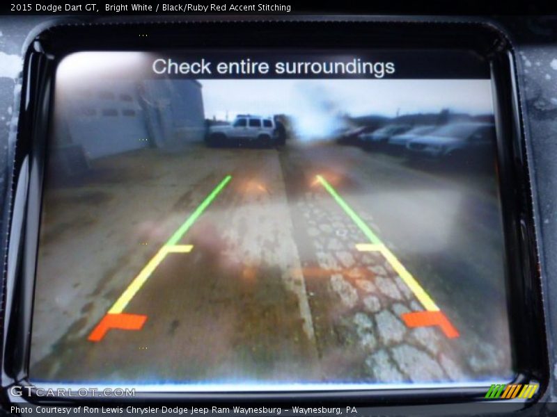 Bright White / Black/Ruby Red Accent Stitching 2015 Dodge Dart GT
