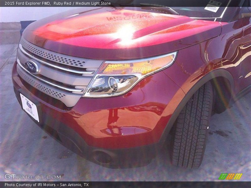 Ruby Red / Medium Light Stone 2015 Ford Explorer FWD