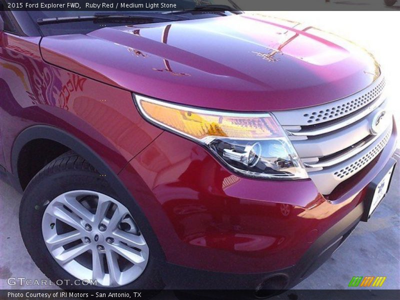 Ruby Red / Medium Light Stone 2015 Ford Explorer FWD