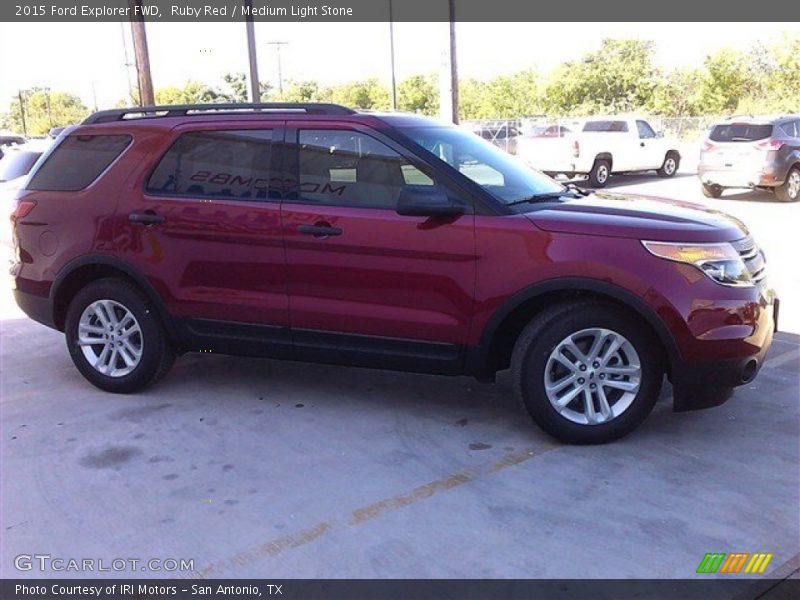 Ruby Red / Medium Light Stone 2015 Ford Explorer FWD