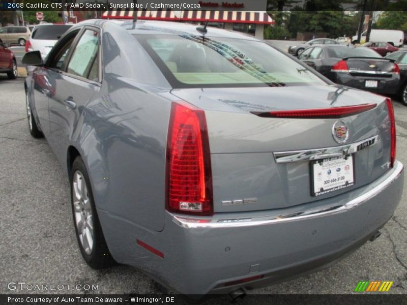 Sunset Blue / Cashmere/Cocoa 2008 Cadillac CTS 4 AWD Sedan