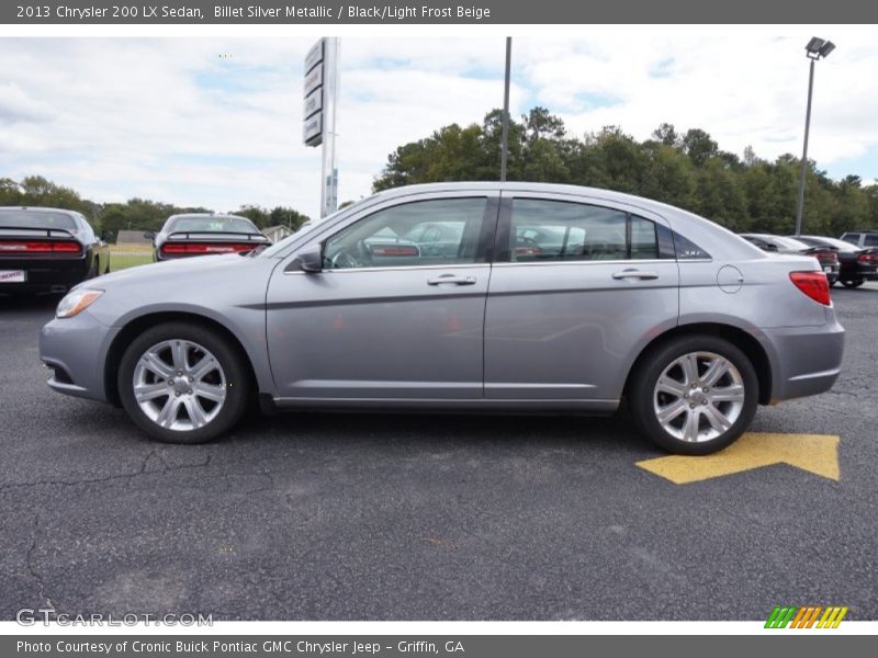 Billet Silver Metallic / Black/Light Frost Beige 2013 Chrysler 200 LX Sedan