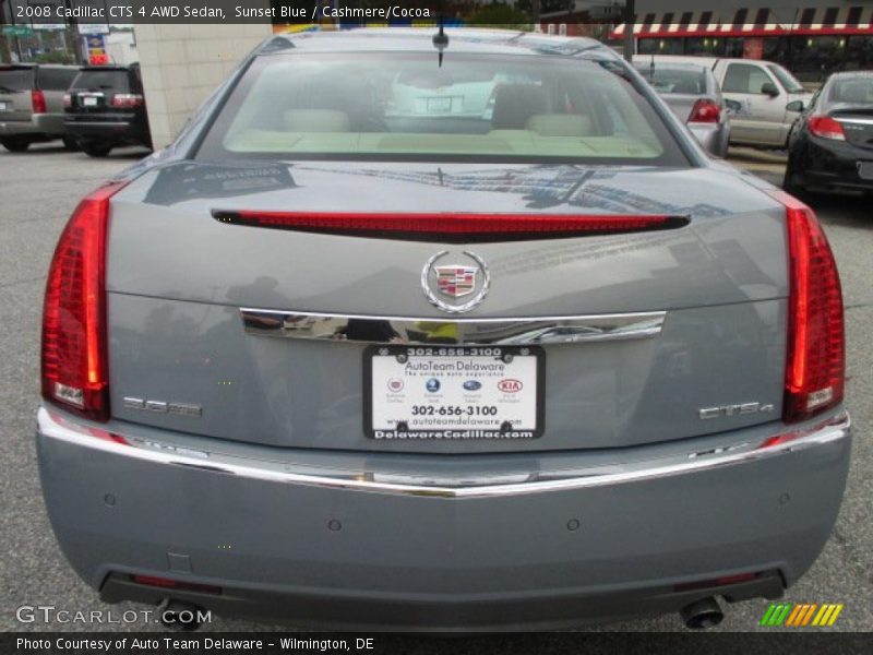 Sunset Blue / Cashmere/Cocoa 2008 Cadillac CTS 4 AWD Sedan