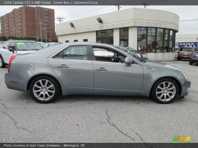 Sunset Blue / Cashmere/Cocoa 2008 Cadillac CTS 4 AWD Sedan