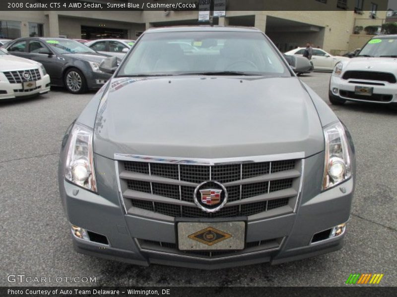 Sunset Blue / Cashmere/Cocoa 2008 Cadillac CTS 4 AWD Sedan