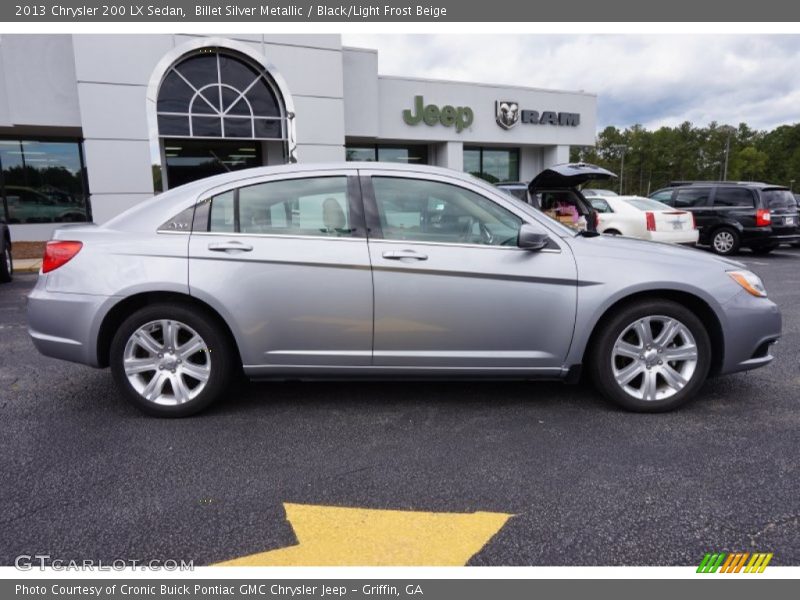 Billet Silver Metallic / Black/Light Frost Beige 2013 Chrysler 200 LX Sedan