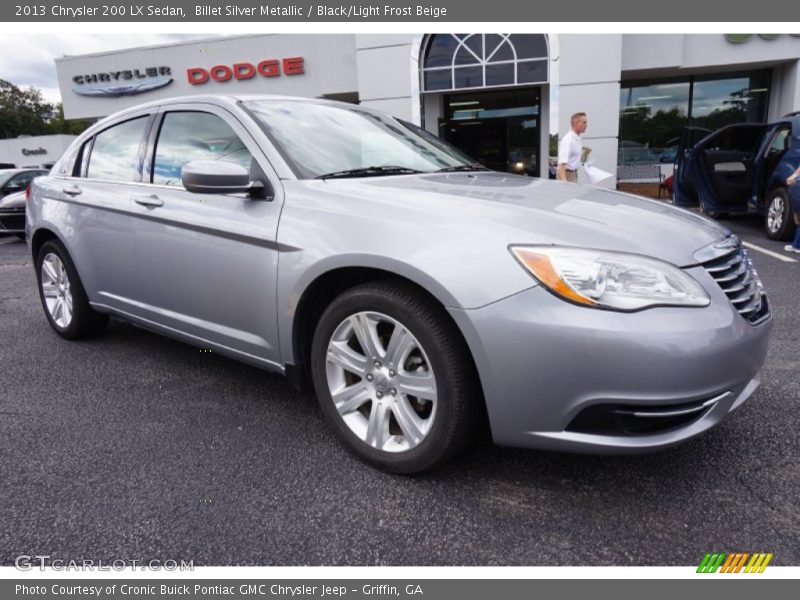 Billet Silver Metallic / Black/Light Frost Beige 2013 Chrysler 200 LX Sedan