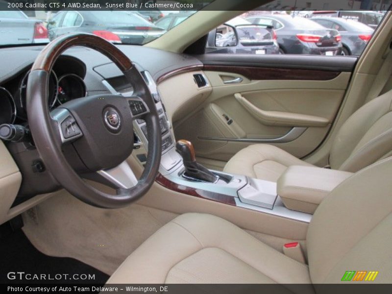 Sunset Blue / Cashmere/Cocoa 2008 Cadillac CTS 4 AWD Sedan