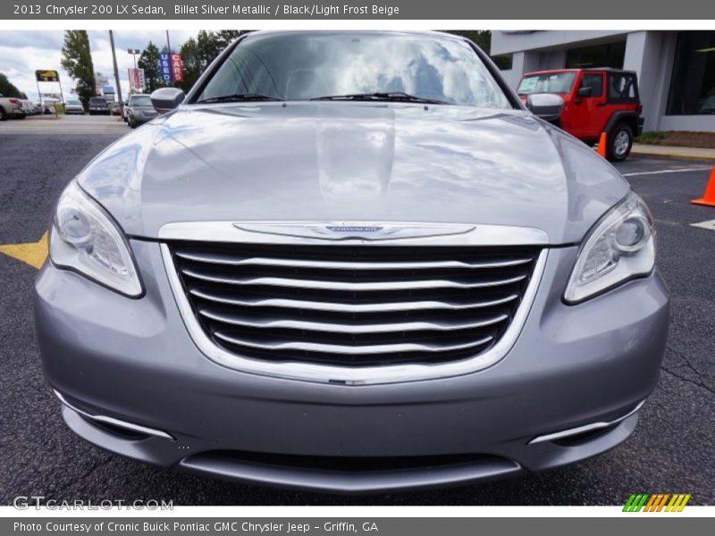 Billet Silver Metallic / Black/Light Frost Beige 2013 Chrysler 200 LX Sedan