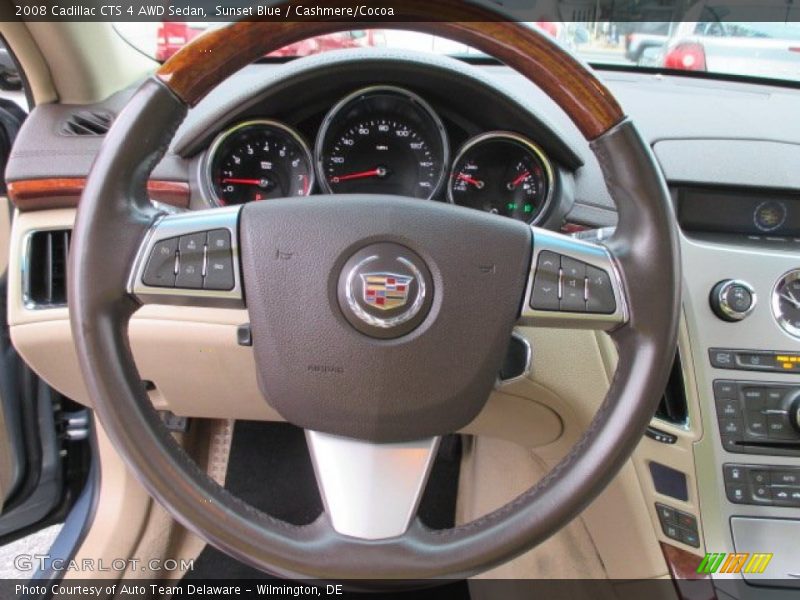 Sunset Blue / Cashmere/Cocoa 2008 Cadillac CTS 4 AWD Sedan