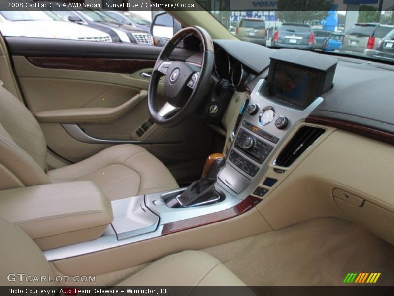 Sunset Blue / Cashmere/Cocoa 2008 Cadillac CTS 4 AWD Sedan
