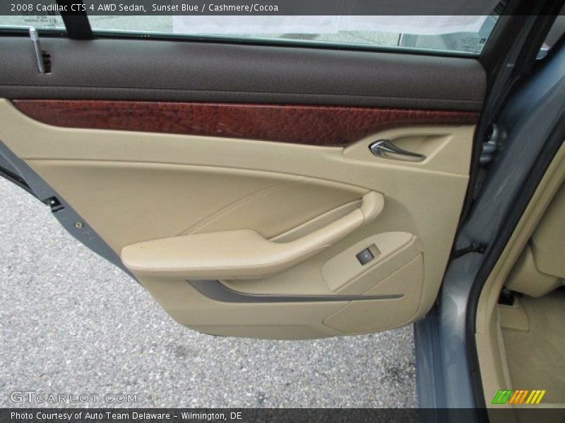 Sunset Blue / Cashmere/Cocoa 2008 Cadillac CTS 4 AWD Sedan