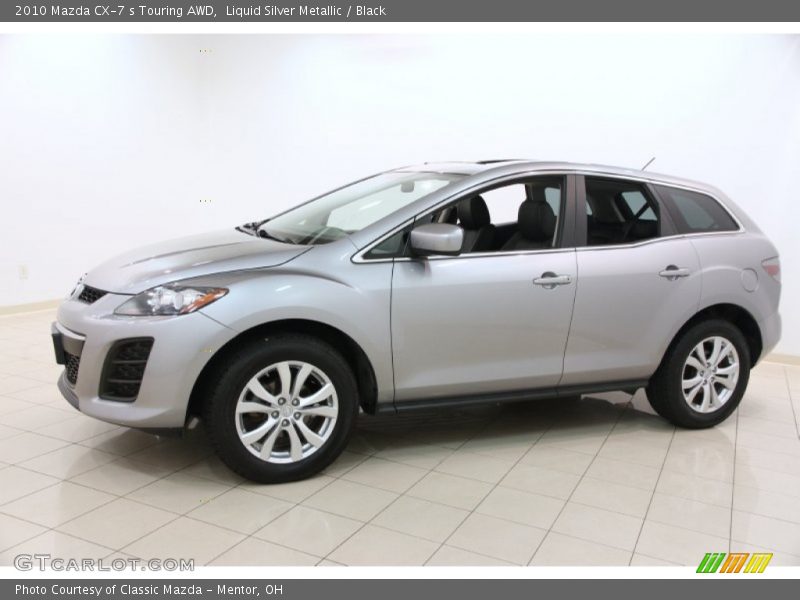 Liquid Silver Metallic / Black 2010 Mazda CX-7 s Touring AWD