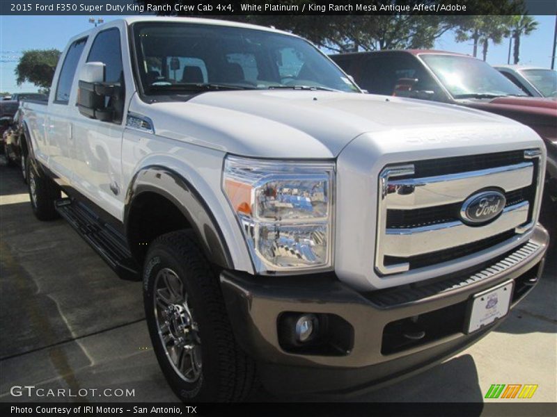 White Platinum / King Ranch Mesa Antique Affect/Adobe 2015 Ford F350 Super Duty King Ranch Crew Cab 4x4