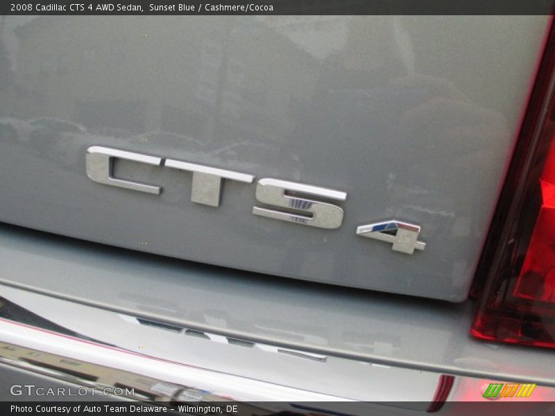 Sunset Blue / Cashmere/Cocoa 2008 Cadillac CTS 4 AWD Sedan