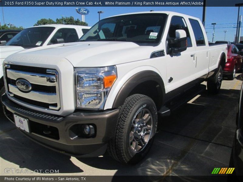 White Platinum / King Ranch Mesa Antique Affect/Adobe 2015 Ford F350 Super Duty King Ranch Crew Cab 4x4