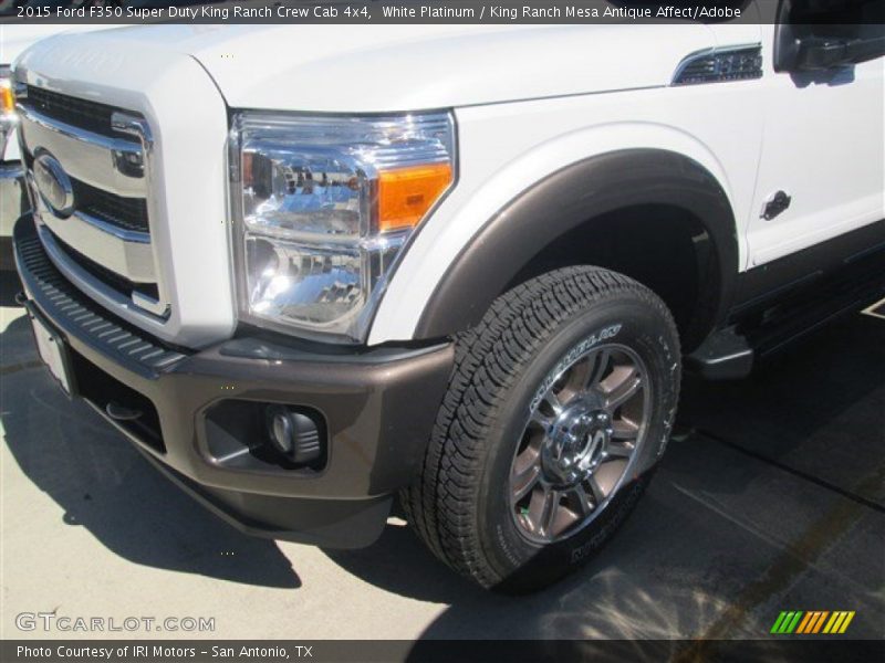 White Platinum / King Ranch Mesa Antique Affect/Adobe 2015 Ford F350 Super Duty King Ranch Crew Cab 4x4