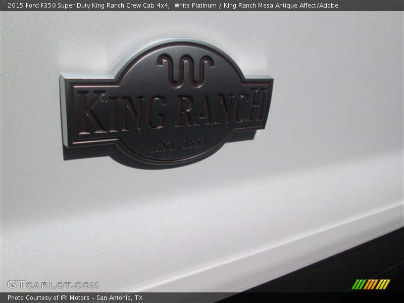 White Platinum / King Ranch Mesa Antique Affect/Adobe 2015 Ford F350 Super Duty King Ranch Crew Cab 4x4