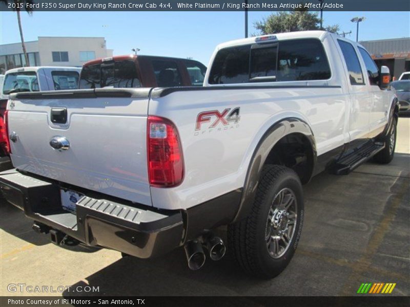 White Platinum / King Ranch Mesa Antique Affect/Adobe 2015 Ford F350 Super Duty King Ranch Crew Cab 4x4
