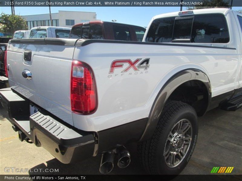 White Platinum / King Ranch Mesa Antique Affect/Adobe 2015 Ford F350 Super Duty King Ranch Crew Cab 4x4