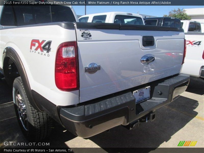 White Platinum / King Ranch Mesa Antique Affect/Adobe 2015 Ford F350 Super Duty King Ranch Crew Cab 4x4